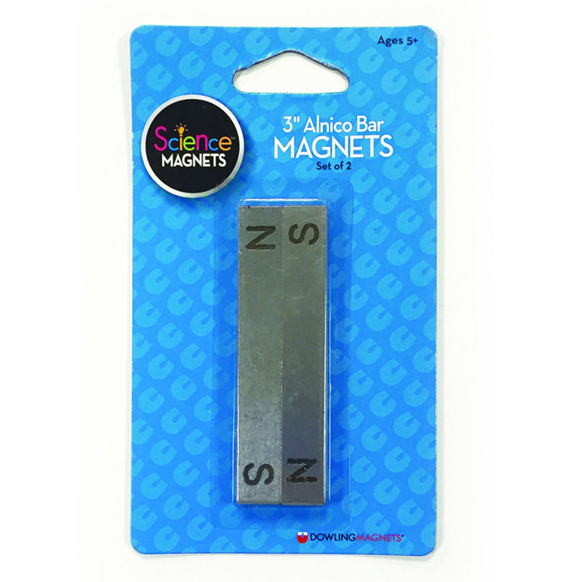 3" Long North & South Stamped Alnico Bar Magnets